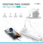 اداپتور 20 وات تایپ C برند PAWA انگلیسی - تصویر 2