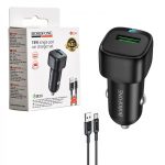 شارژر فندکی + سیم شارژ تایپ سی BOROFON مدل Z34 - تصویر 2